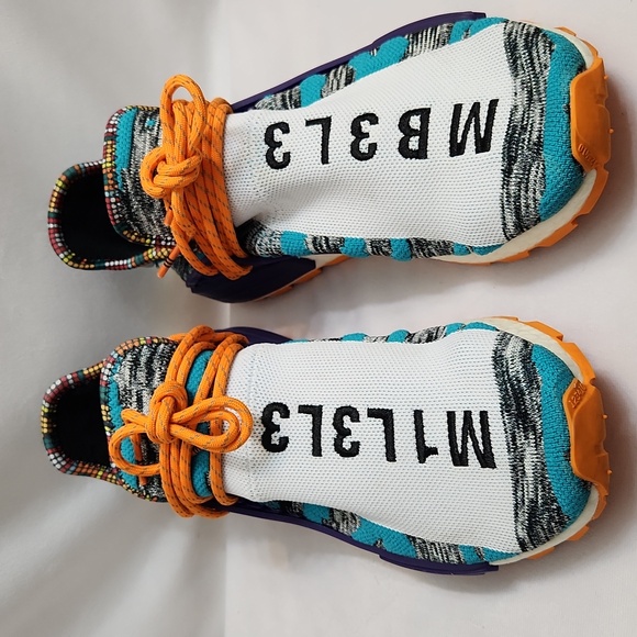 Pharrell x Adidas NMD Human Race Trail Solar Pack Sneakers (M Size 10.5)